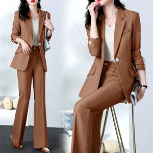 西装外套女2025春装新款高端职业气质女神范两件套工作服西服套装图片