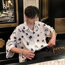 潮男玫瑰花衬衫A071-T20-P38，男装衬衫，电商A071