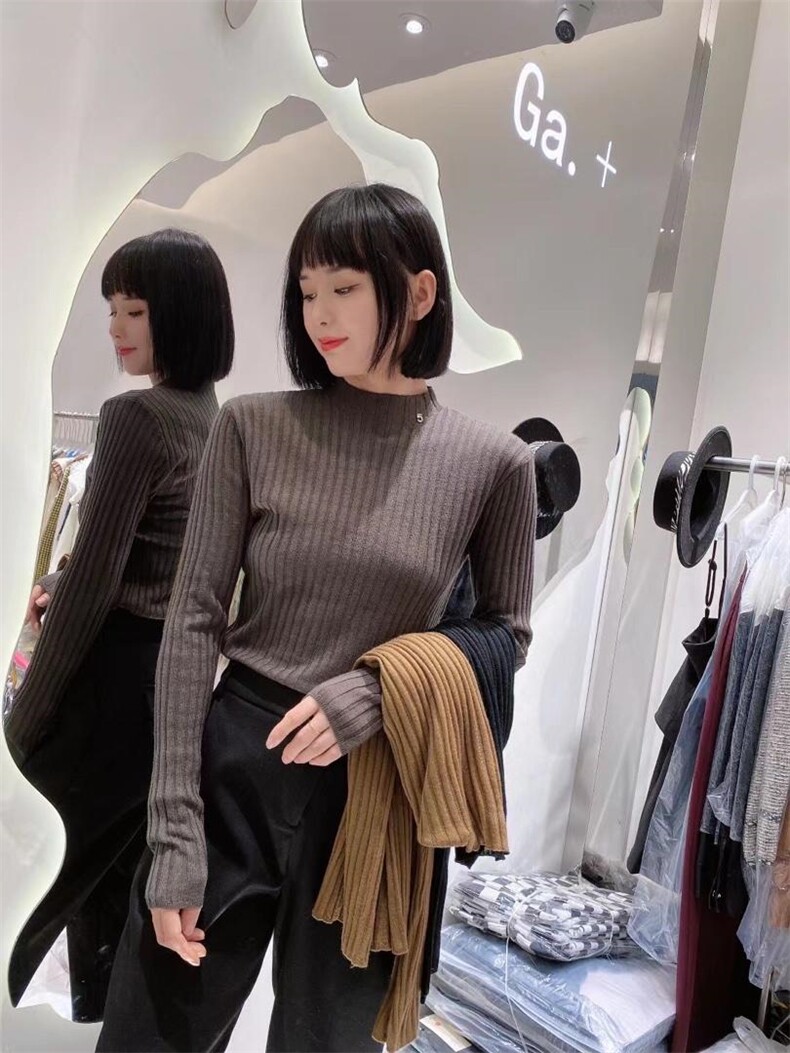 高领针织衫，其它，TANG.+