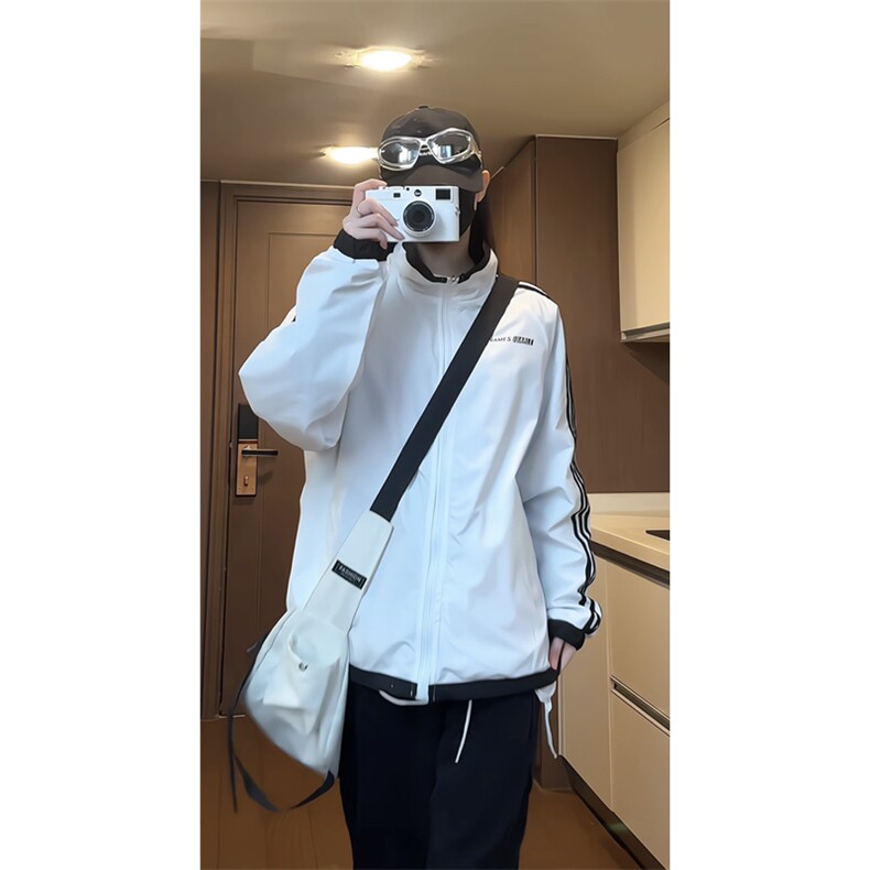 档口视频切片暴走涵涵双面穿满天星夹克外套冲锋衣J6066-P65,男装夹克,星座1213