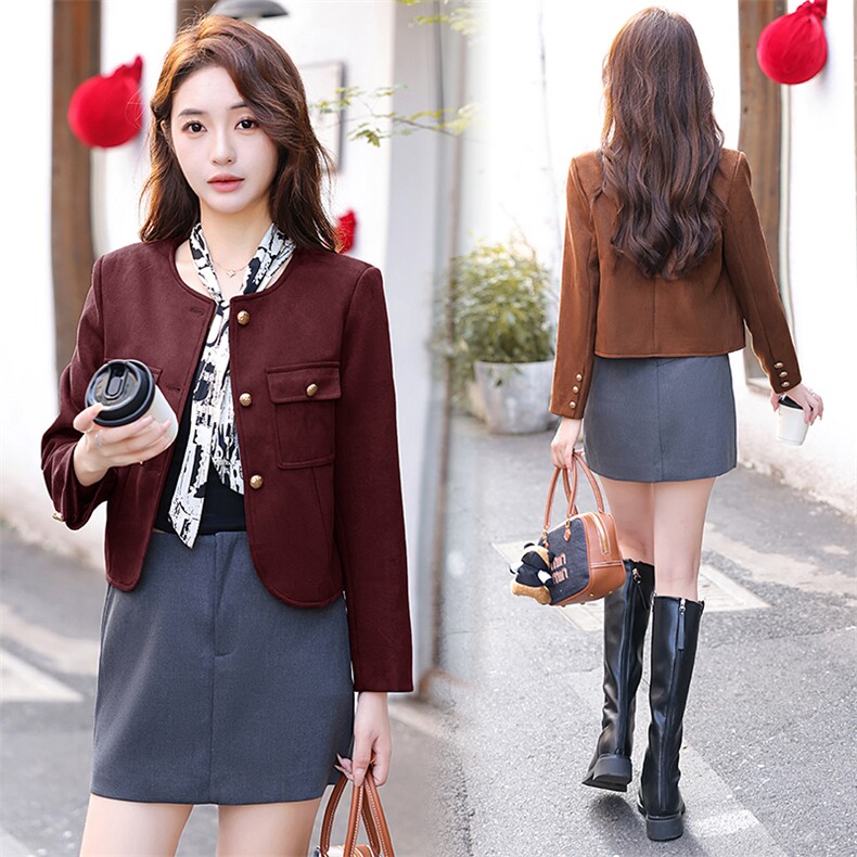 现货秒发2024秋装新款BAO款时尚小香风韩版外套短外套配丝巾，女装短外套，星宇服饰