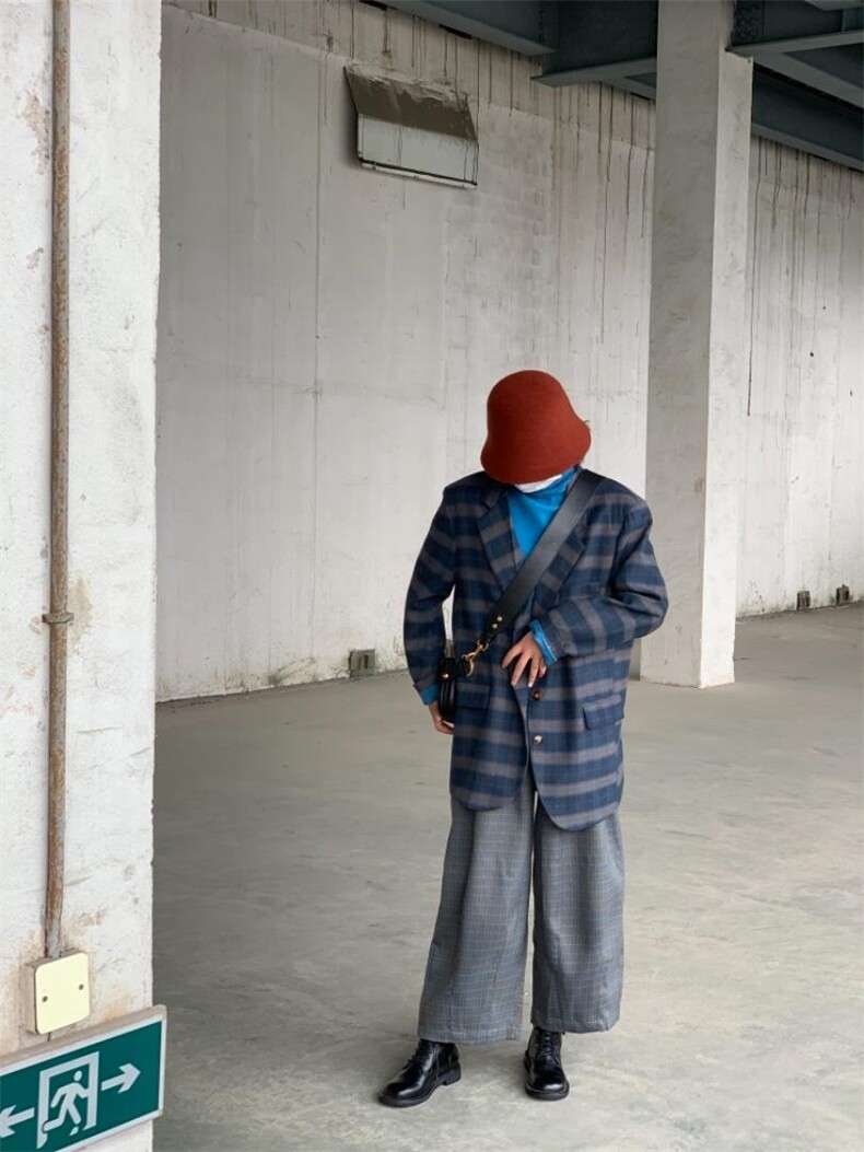 复古格子西装，女装西装，25Ann·Studio