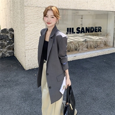 210-3283-P145-k208韩版灰色休闲西装2025年秋季，女装西装，韩蜜菓