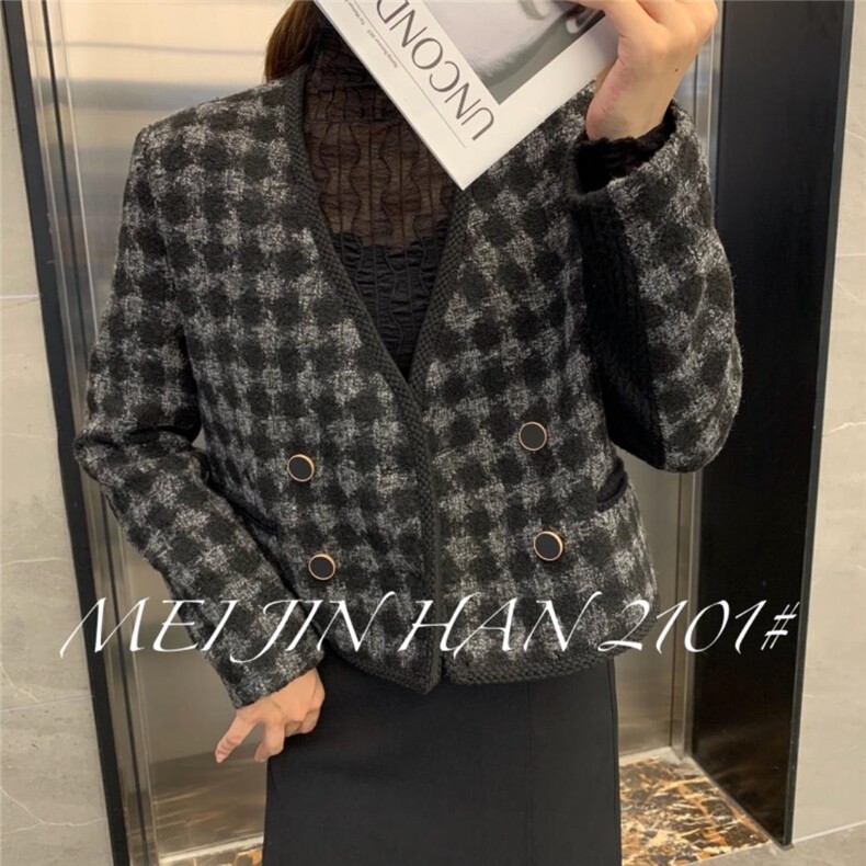 美巾涵5121格子小短裤尼外套，其它，美巾涵