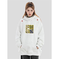 美式复古刺绣连帽卫衣男女春秋季潮牌宽松套头上衣WY7112P48-52，男装卫衣，星座1013-5