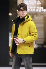 新款中青年90绒轻薄羽绒服外套男士秋冬拆卸帽时尚休闲羽绒服大衣，男装羽绒服，钱塘723
