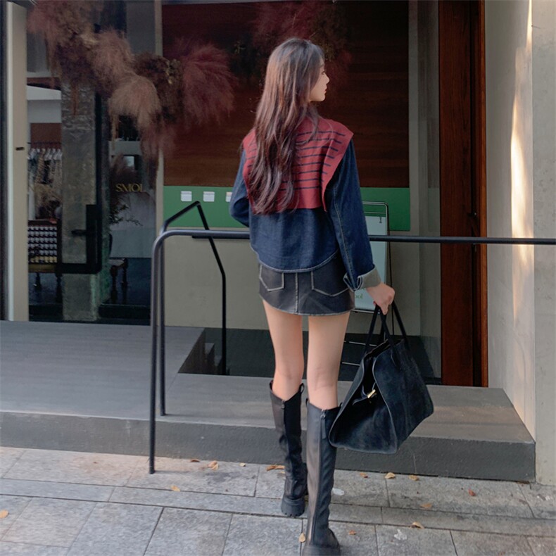 复古美式牛仔短外套女春秋2025超火好看高级小众休闲减龄夹克上衣,商品下架区,网红馆