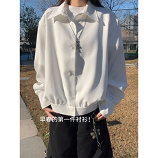 春季知识分子长袖衬衫高智感纯色宽松男女C64144-TP3568，男装衬衫，电商A102