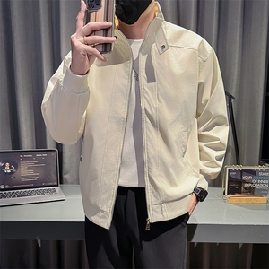 新款社会小伙时尚工装夹克男店主秋装外套男JK87-P78 控128 黑色图片