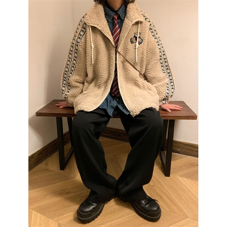 2025新款贴标羊羔绒加绒加厚保暖棉衣A316-1-1-Y74p118控158,男装棉衣,星座906（原电商a316-1）