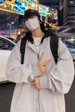 日系休闲大码潮运动情侣连帽夹克外套CYJK9270P-75控价119，男装夹克，电商A128
