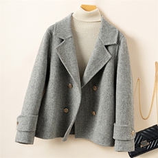 双面呢羊毛大衣女新款2025新款高级感羊毛毛呢子外套女，女装双面呢大衣，优远毛呢大衣