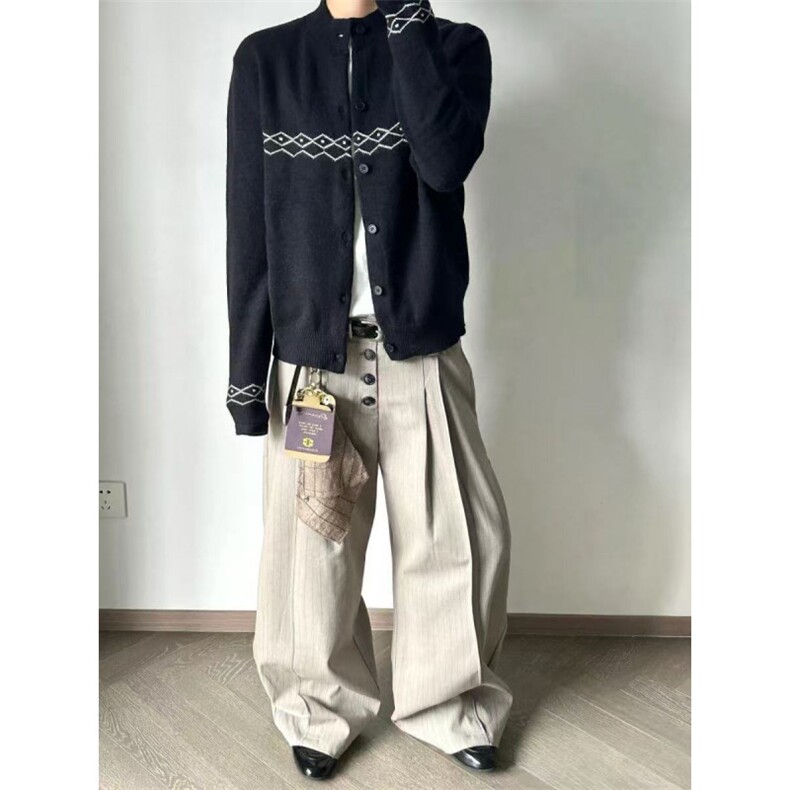现货~秋冬几何针织提花开衫毛衣外套MY2585批68,男装针织衫/毛衣,星座1411A-6