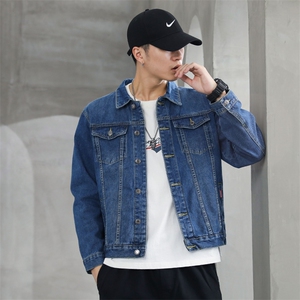 长期做 牛仔夹克宽松韩版工装潮流水洗情侣外套 JK9015-P70有现货图片