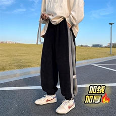 冬季加绒加厚立体包腰百搭大码宽松宽松束脚休闲裤男JR3366-P65，男装卫衣，电商C305A