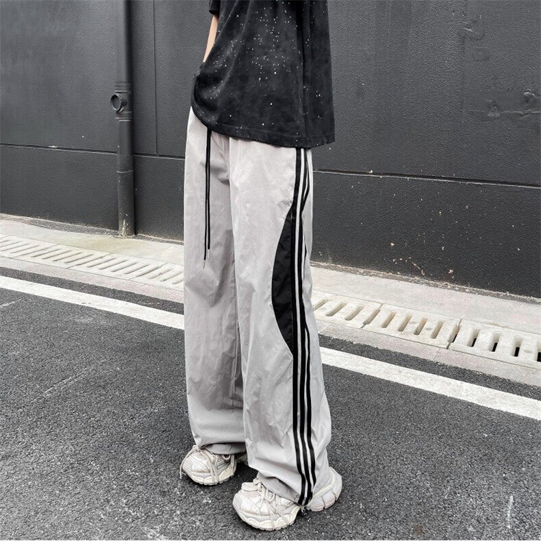 DK2830-P40三条杠冲锋裤男美式户外机能登山裤子痞帅宽松休闲长裤,男装休闲裤,星座603-2