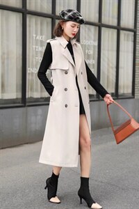 风衣马甲背心,女装风衣,迪蔓君翔