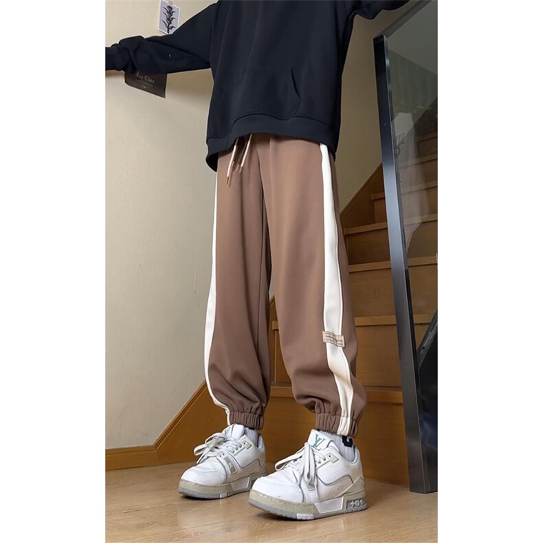 秋季休闲裤男宽松束脚裤拼色卫裤K7721-P50加绒P60控68加绒控78,男装休闲裤,星座209-2