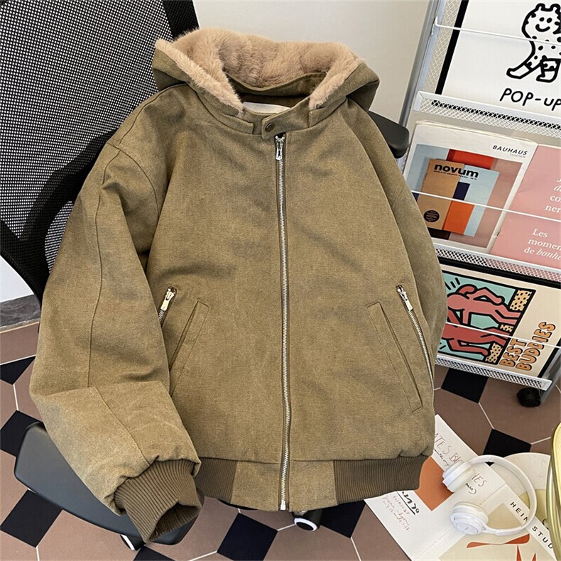 美式夹克男冬季加绒加厚棉服帆布棉衣外套MY9806-P183可拆卸帽子,男装夹克,星座308B-1