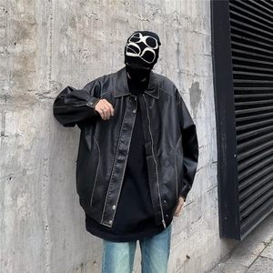 做旧PU皮美式秋冬季新款外套W9289P95
