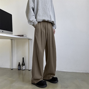 春季港风直筒休闲西裤男韩版宽松坠感丝滑潮百搭 X248/P42图片