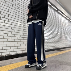 高街潮牌抽绳卫裤宽松休闲裤春秋季三条杠束脚裤男款K7466-P36，男装休闲裤，星座512-3