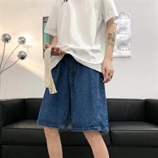 牛仔短裤男夏季潮牌ins潮流百搭外穿宽松休闲bf五分裤子DK628-P38，男装牛仔裤，星座1008-1
