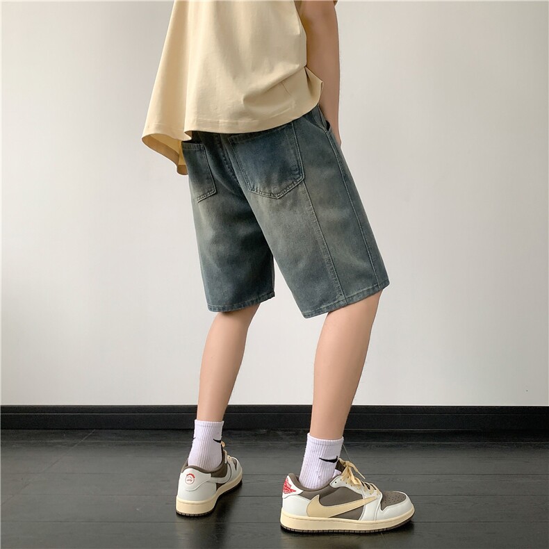 美式高街破洞牛仔短裤男潮牌宽松休闲五分裤夏季薄款FM881P34,男装牛仔裤,星座1013-1