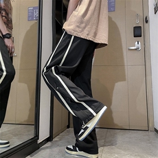 休闲裤时尚潮牌束脚爱心宽松长裤潮夏季日系男工装裤D240/P40，男装休闲裤，星座506