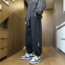 控价69潮流韩版纯色束简约脚休闲裤宽松大码长裤K80022P-35，男装休闲裤，电商A128