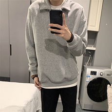 抖音得物高品质二开25秋冬美式高街结构设计POLO翻领卫衣外套W77，男装卫衣，电商A486-1