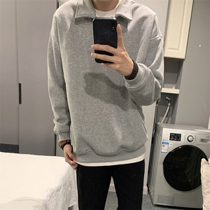 抖音得物高品质二开 25秋冬美式高街结构设计POLO翻领卫衣外套W77图片