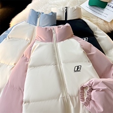 现货抖音得物可供视频三防加厚羽绒拼接棉衣外套面包棉服86622，男装棉衣，电商A486