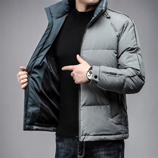 B8817高货精品男装羽绒服鸭绒90绒子含量大货主推立领商务休闲，男装羽绒服，钱塘207-3