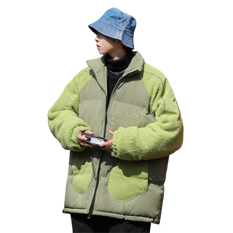 羊羔毛棉衣男冬季新款加绒加厚宽松保暖棉服美式潮流痞帅棉袄外套,男装棉衣,星座505-2（原电商A260-1)