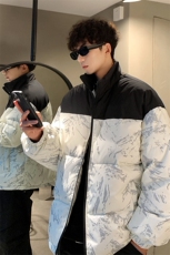 冬季新款羽绒服D5564-TP165248撞色扎染高领轻盈保暖外套男，男装羽绒服，电商A102