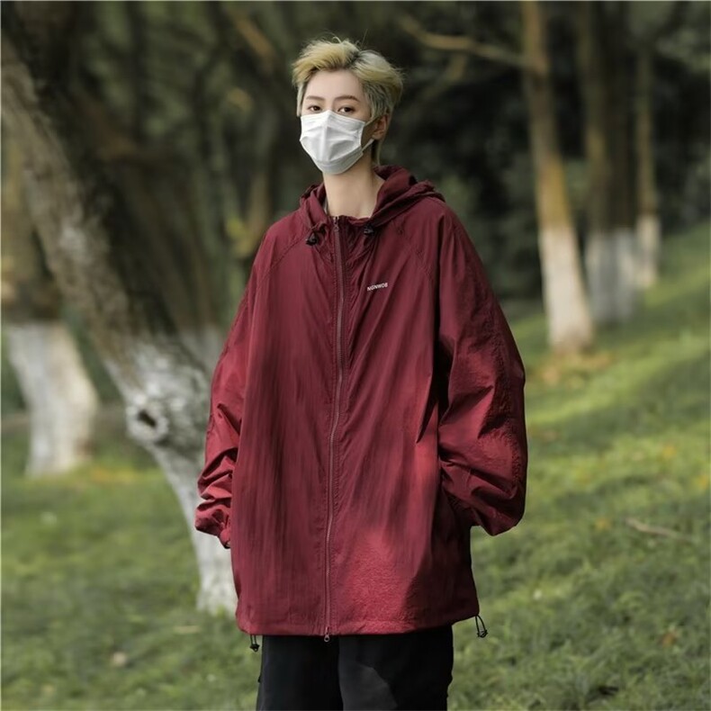 夏季防晒衣男连帽防紫外线轻薄款防晒服户外冲锋衣外套W4895-P35,男装防晒衣,星座412-2