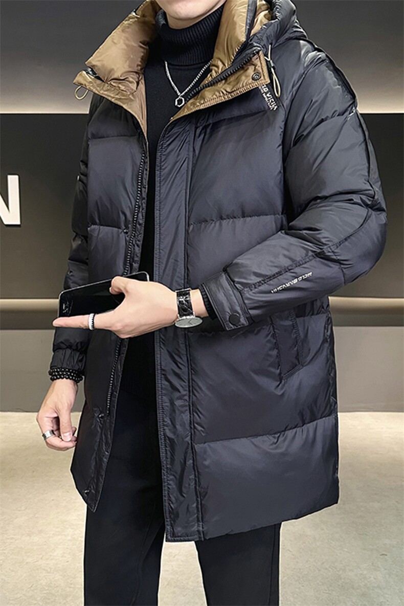 中长款男士羽绒服冬季2025新款连帽加厚防寒外套A313-8820-P215,男装羽绒服,电商A313