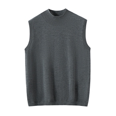 2025年秋季常规通勤女士半高无袖时尚百搭通勤，女装羊绒衫，朝思纯山羊绒