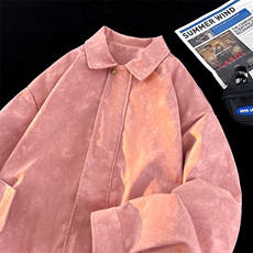 复古港风皮衣夹克外套痞帅拉链小众皮外套翻领皮衣PY2485P75，男装夹克，电商A128