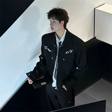 现货短夹克男小众金属解构外套男(裤子2611）5061-P95（，男装夹克，星座910-5