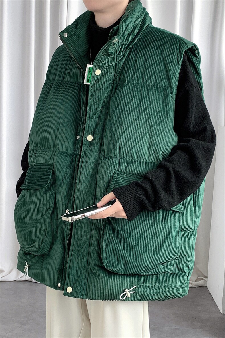 冬款加棉加厚背心棉服港风潮牌立领马甲外套男士8156-P95控价118,男装背心/马甲,电商A441-1