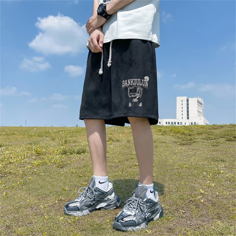 重磅夏季麂皮绒休闲短裤休闲五分裤JDK463-特p25控48,男装牛仔裤,电商B370