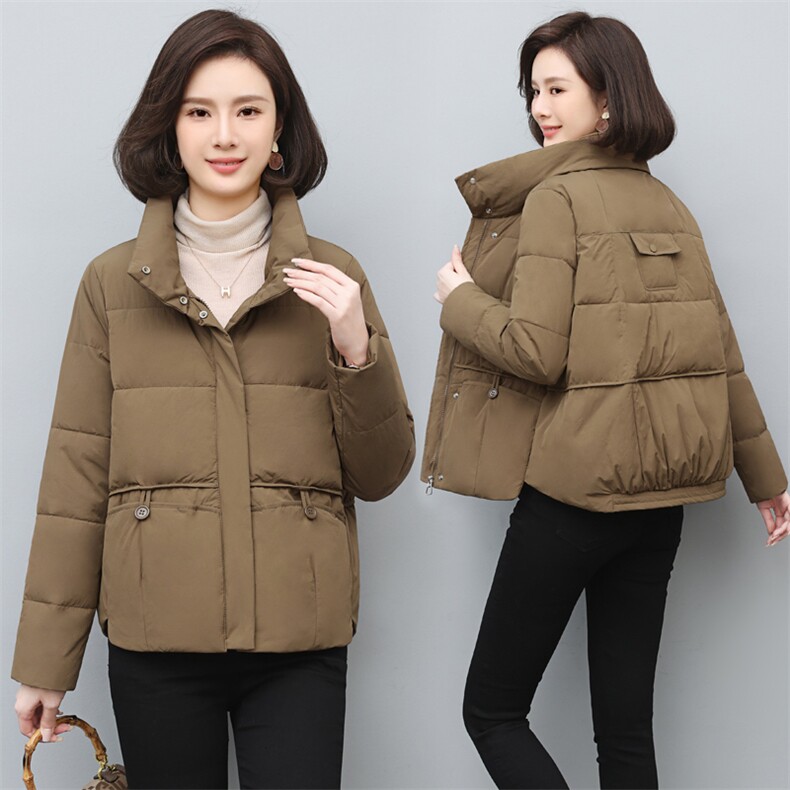 2022年冬季新款立领羽绒棉服女短款韩版休闲百搭棉衣短外套开衫潮图片