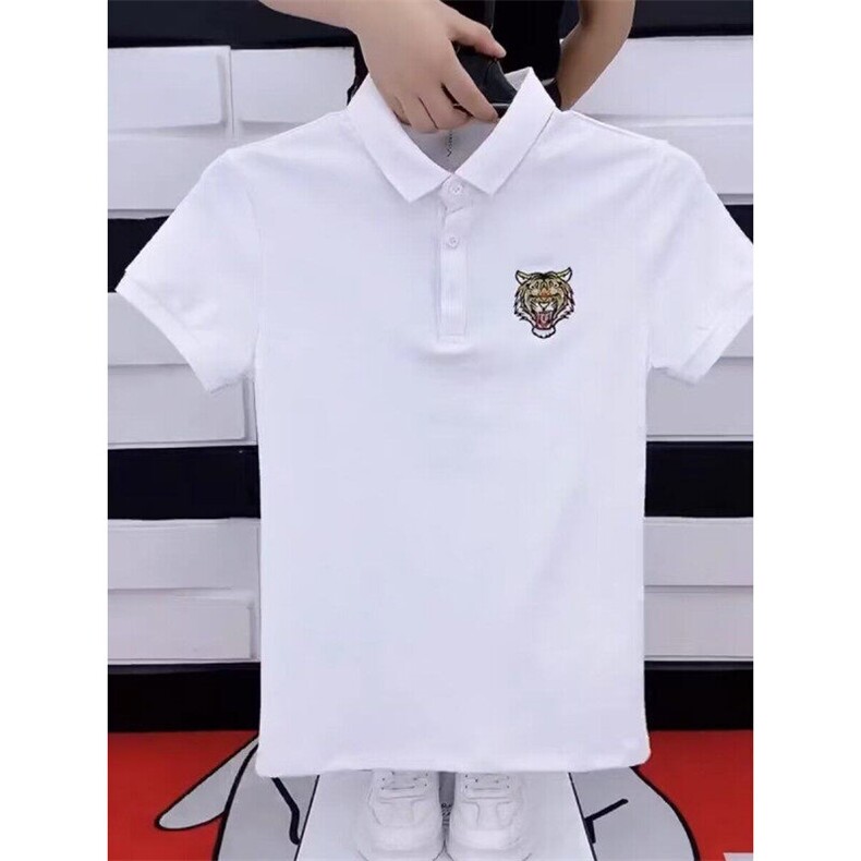 M617-P35翻领短袖polo衫男潮牌夏季t恤修身潮流百搭T恤上衣,男装Polo衫,星座617A-1（原B318A）