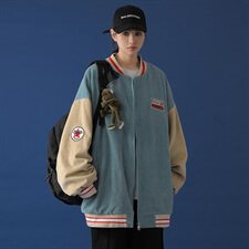 20年秋冬新款拼色水洗固色100%棉灯芯绒棒球服DS-B293-Y775-P90，男装夹克，电商A306