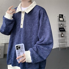 现货WY10159-特P50控88美式复古撞色解构拼接大码男宽松情侣卫衣，男装卫衣，电商A059