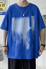 22年纯棉高品质新款重磅港风潮牌短袖宽松落肩T恤MT3529-P45，男装T恤，星座717