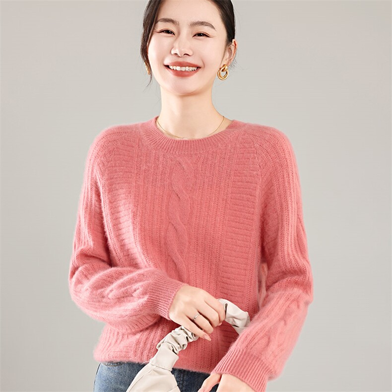35%羊绒衫秋冬季新款舒适时尚百搭女式宽松长袖打底毛衣图片
