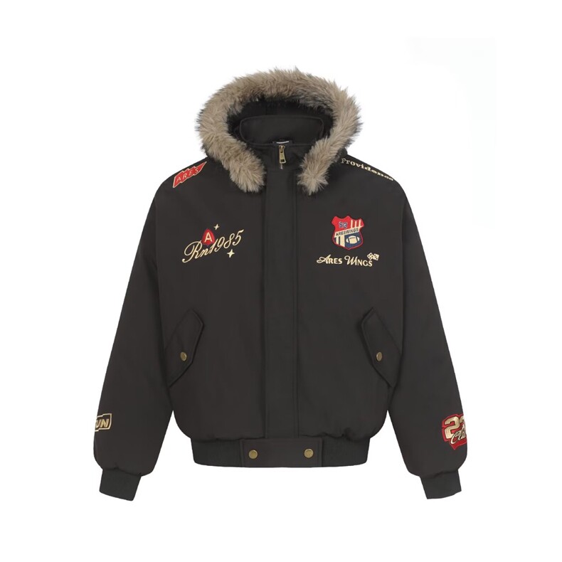 潮牌摩托车赛车风保暖防风棉服秋冬季户外防水外套LM50455-P88,男装棉衣,星座1008